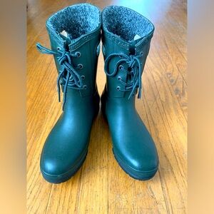 Bogs Amanda Waterproof Rain Boots, Olive Green, Womens Sz 8